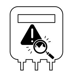 The purpose of this image is to provide a clear, professional visual anchor for the Infrared Fault Detection section on the SpotOn website. By utilizing a clean, high-contrast line-art icon matching the established design system, it immediately communicates high-tech diagnostics and predictive safety expertise to visitors. This improves user experience (UX) and navigation scannability while reinforcing brand consistency across all service blocks.