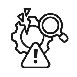 The purpose of this image is to provide a clear, professional visual anchor for the Infrared Fault Detection section on the SpotOn website. By utilizing a clean, high-contrast graphic matching the established design system, it immediately communicates high-tech diagnostic engineering and predictive structural safety expertise to visitors. This improves user experience (UX) and navigation scannability while reinforcing brand consistency across all service blocks.