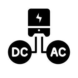 The purpose of this image is to provide a clear, professional visual anchor for the Inverter & Battery Services section on the SpotOn website. By utilizing a clean, high-contrast line-art icon matching the established design system, it immediately communicates backup energy storage and uninterrupted power supply (UPS) expertise to visitors. This improves user experience (UX) and navigation scannability while reinforcing brand consistency across all service blocks.