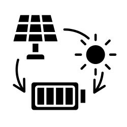 The purpose of this image is to provide a clear, professional visual anchor for the general Solar Services section on the SpotOn website. By utilizing a clean, high-contrast line-art icon matching the established design system, it immediately communicates compliant solar engineering, legal CoC safety standards, and long-term upkeep expertise to visitors. This improves user experience (UX) and navigation scannability while reinforcing brand consistency across all service blocks.