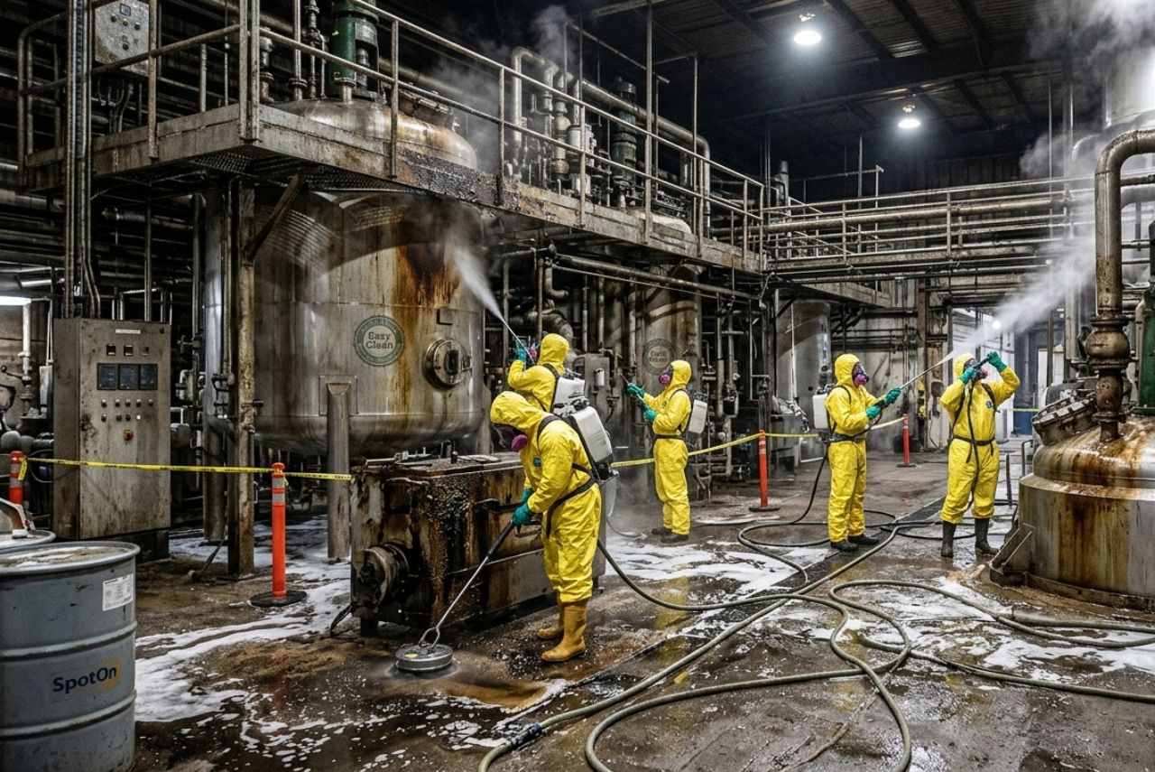 SpotOn General Dealer Multi Purpose Cleaner fluid container, showcasing an industrial and domestic water-based degreasing solution for deep grease removal.